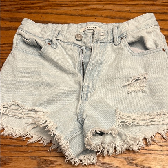PacSun Pants - PacSun Sky Blue Frayed Jean Shorts/9